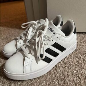 Adidas Women’s White and Black Sneakers